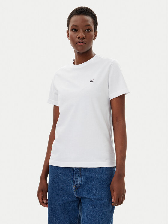 Calvin Klein Jeans T-Shirt LV047B224G Biały Regular Fit