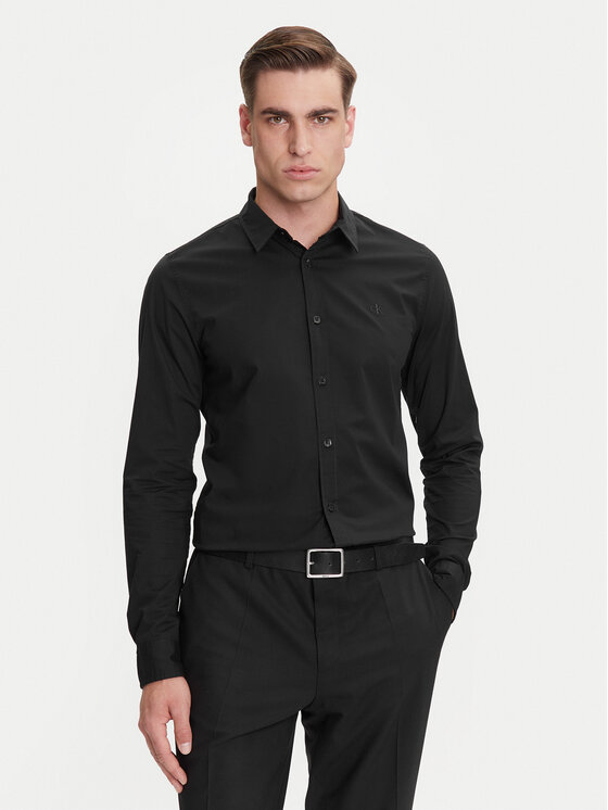 Calvin Klein Jeans Koszula J30J324614 Czarny Slim Fit