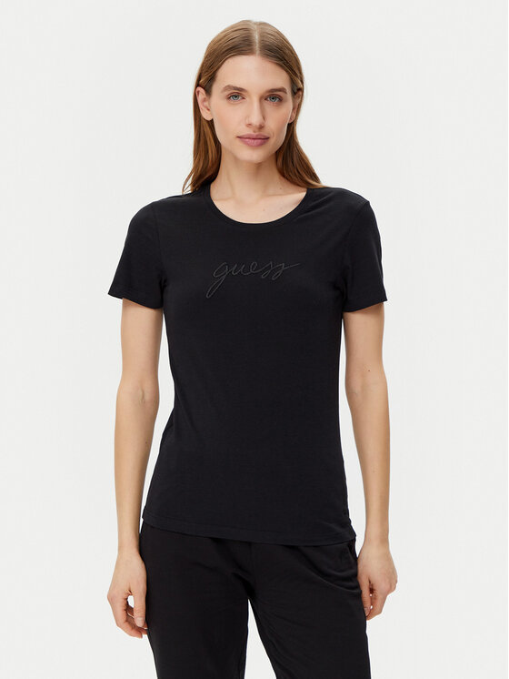 Guess T-Shirt O5GI02 KBBU1 Czarny Regular Fit