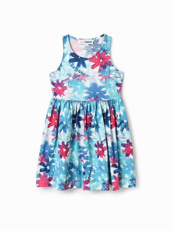 Desigual Sukienka codzienna 23SGVK02 Niebieski Regular Fit