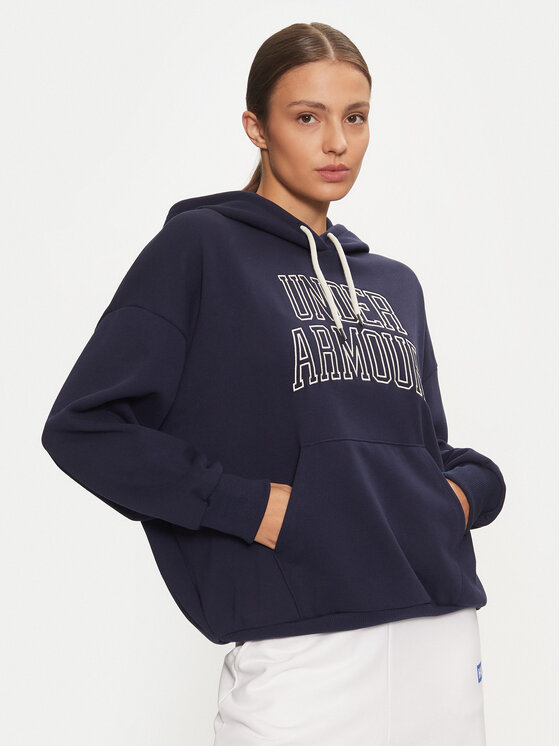 Under Armour Bluza UA Icon Heavyweight 1386494 Granatowy Oversize