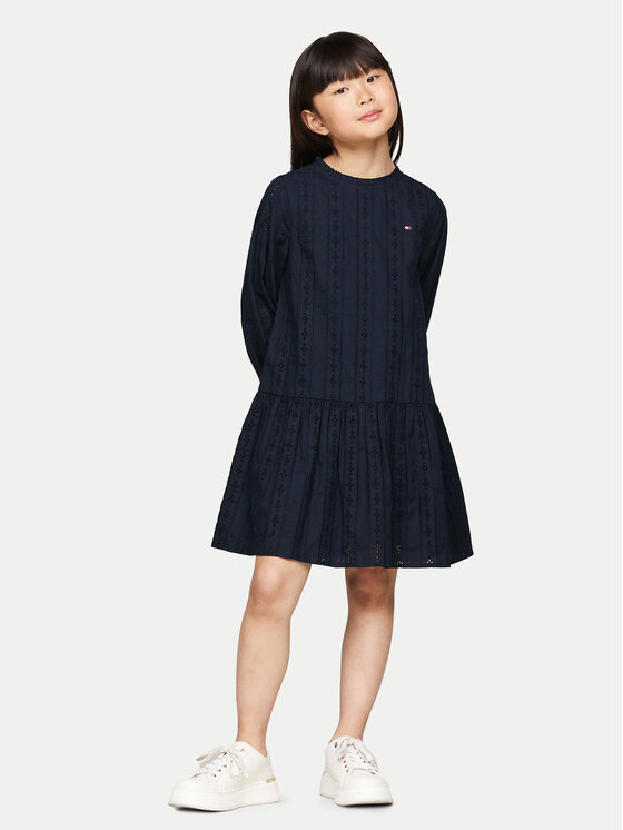 Tommy Hilfiger Sukienka elegancka KG0KG08216 M Granatowy Regular Fit