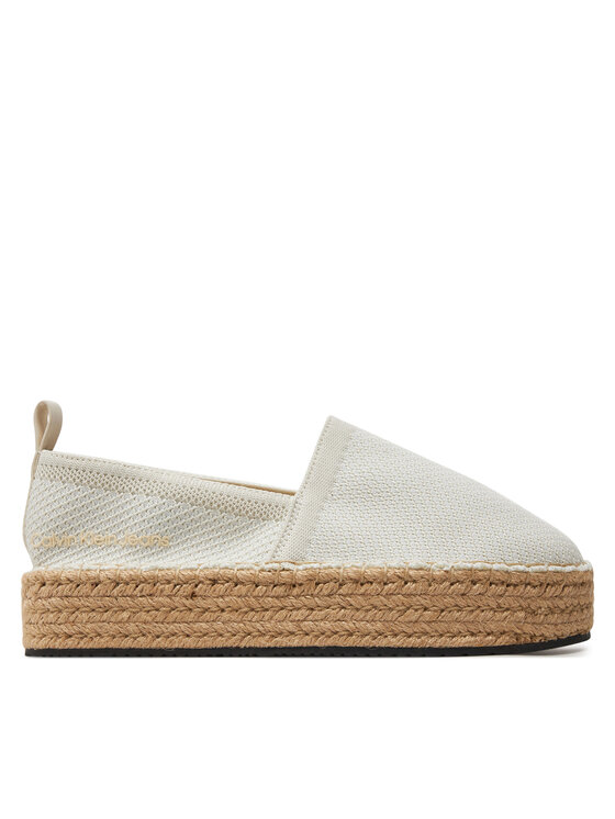 Calvin Klein Jeans Espadryle Platform Espadrille Uc YW0YW01377 Écru
