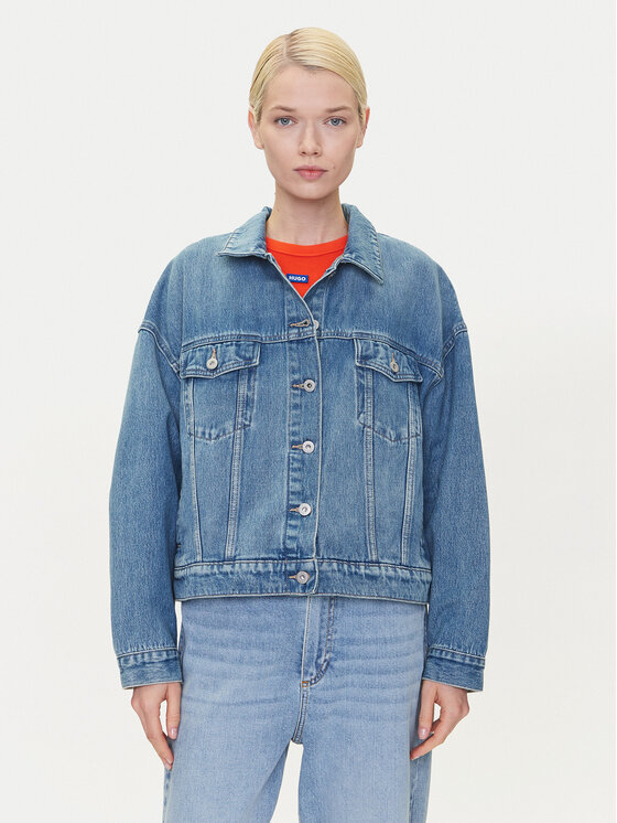 HUGO Kurtka jeansowa Lou 50541559 Niebieski Regular Fit
