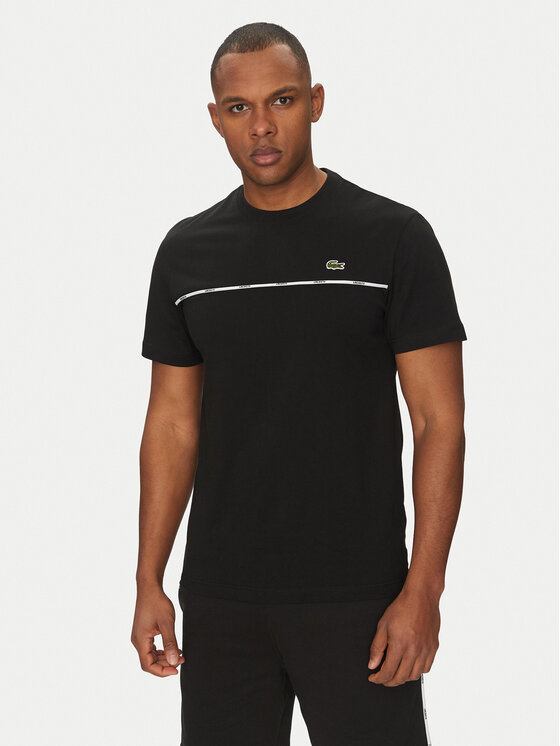 Lacoste T-Shirt TH9842 Czarny Regular Fit