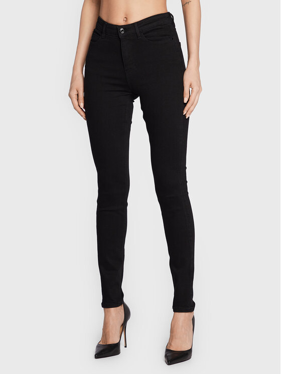 Guess Jeansy 1981 W2YA46 D4PZ1 Czarny Skinny Fit