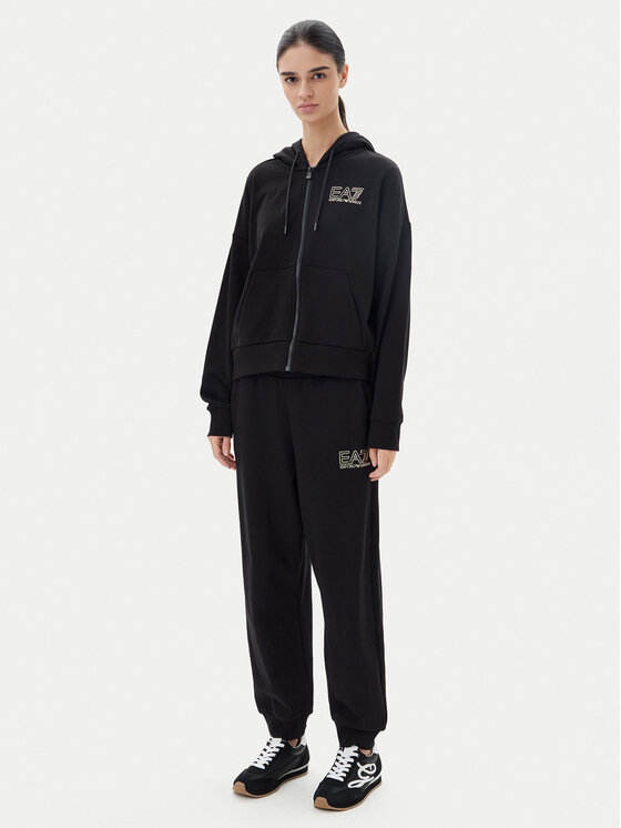 EA7 Emporio Armani Dres 7W000110 AF12473 MC004 Czarny Loose Fit