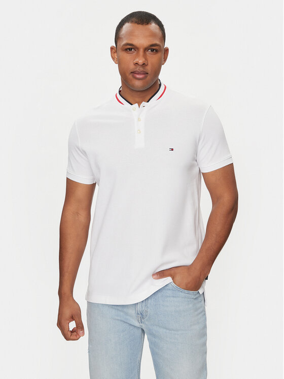 Tommy Hilfiger Polo Mao MW0MW34752 Biały Slim Fit