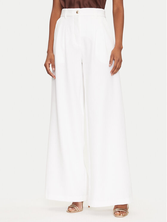Guess Spodnie palazzo W5GB02 WH9Y2 Biały Wide Leg