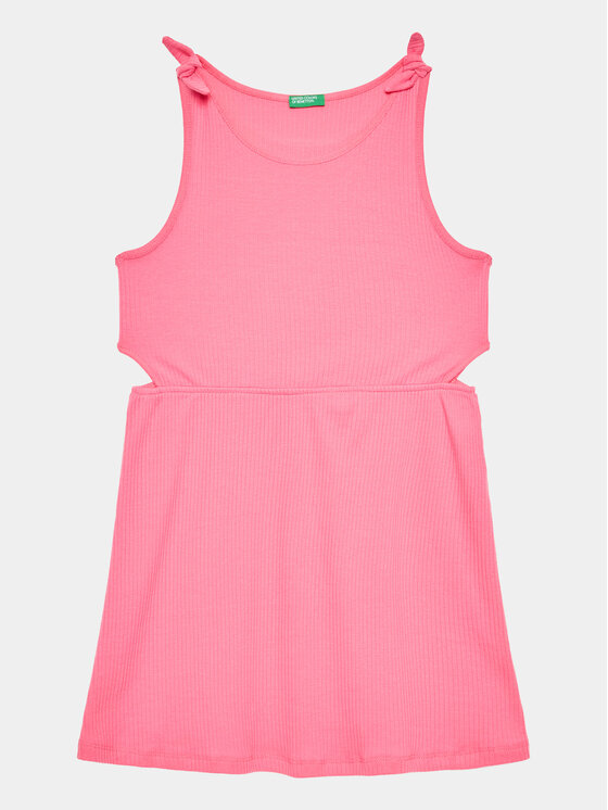 United Colors Of Benetton Sukienka codzienna 3ZZUCV00E Różowy Regular Fit