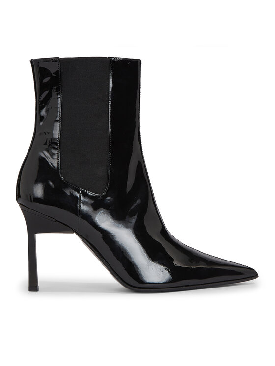 Calvin Klein Botki Geo Stiletto Chelsea Boot 90-Pat HW0HW01809 Czarny