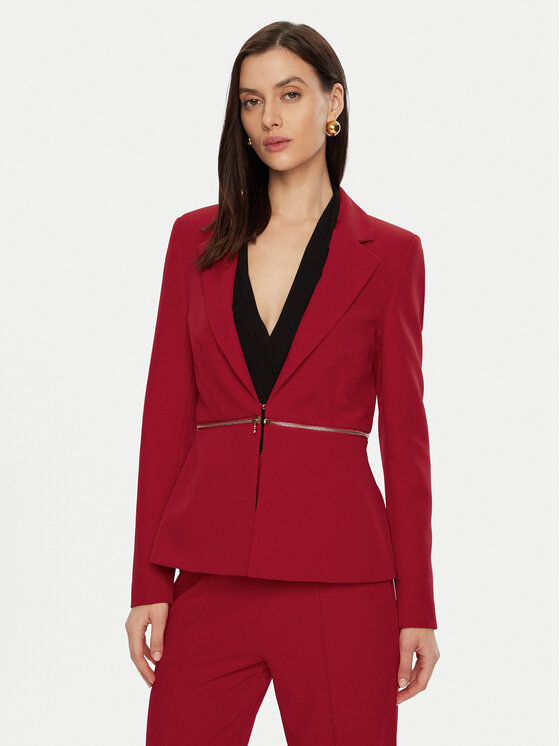 Rinascimento Marynarka CFC0121908003 Czerwony Regular Fit
