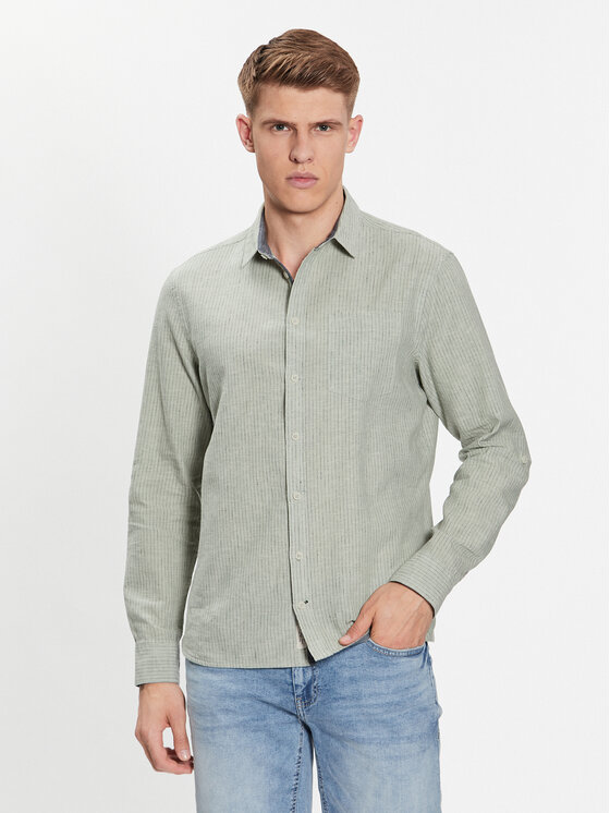 Blend Koszula 20715151 Zielony Regular Fit