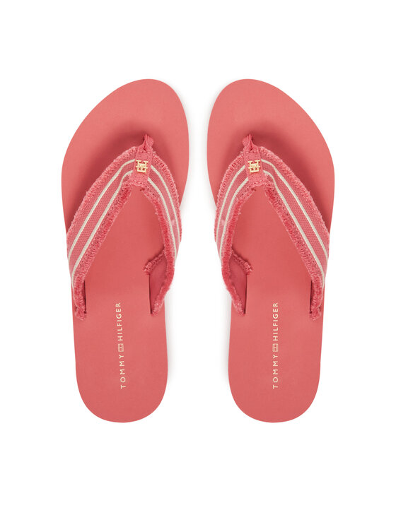 Tommy Hilfiger Japonki TH Webbing Beach Sandal FW0FW08739 Koralowy