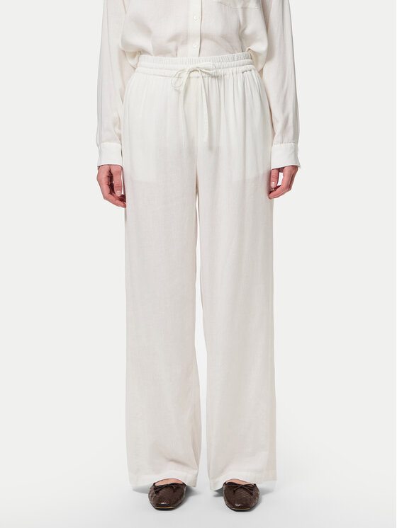 Pieces Spodnie materiałowe Pia 17149314 Biały Wide Leg