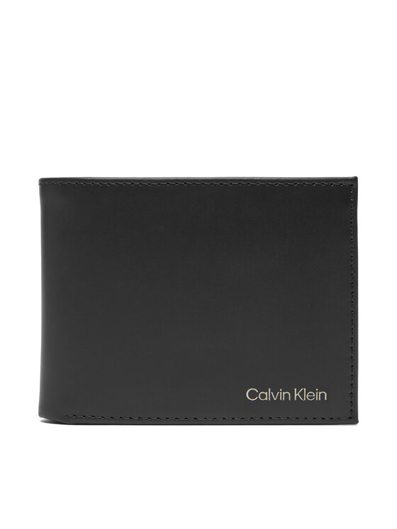 Calvin Klein Portfel męski Ck Smooth Billfold W/ Coin Walle LV04D1105G Czarny