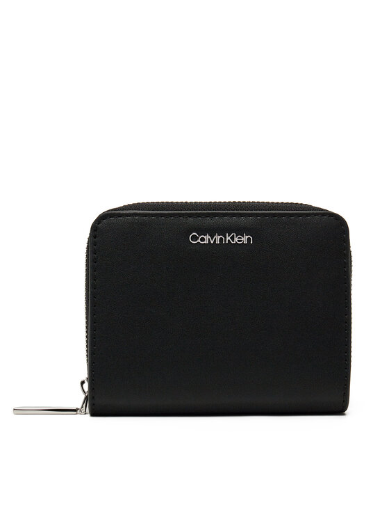 Calvin Klein Portfel damski Ck Must Md Zip Around W/Flap LV04F1029G Czarny