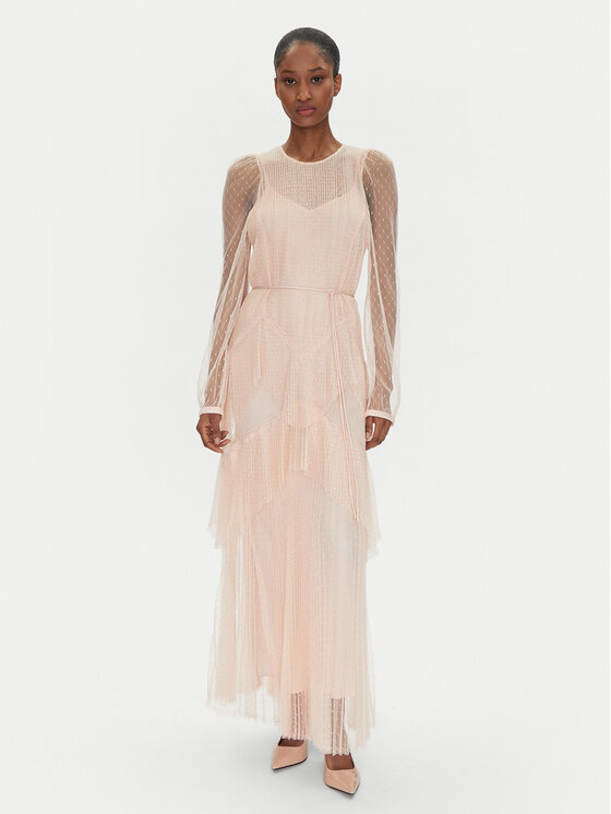 TWINSET Sukienka letnia 251TP2510 Różowy Regular Fit