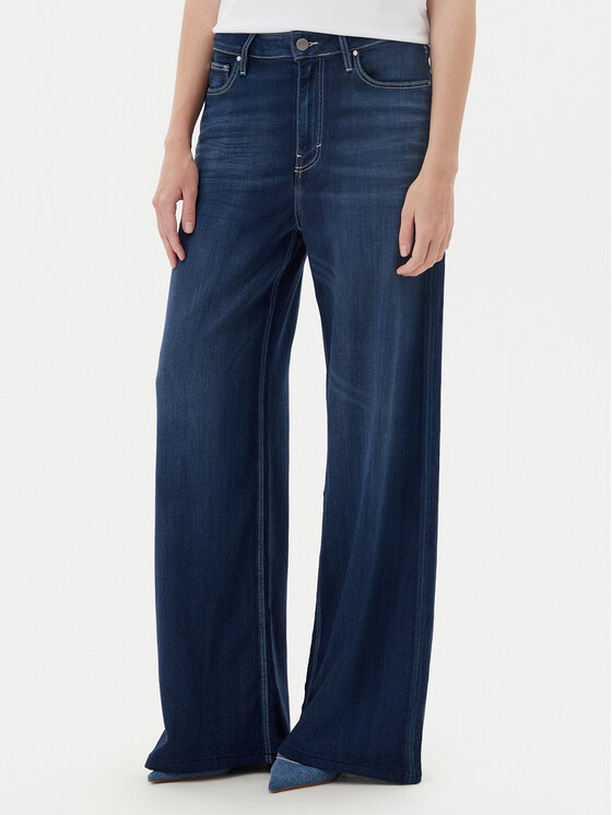 Guess Jeansy W5YA82 D0782 Granatowy Wide Leg