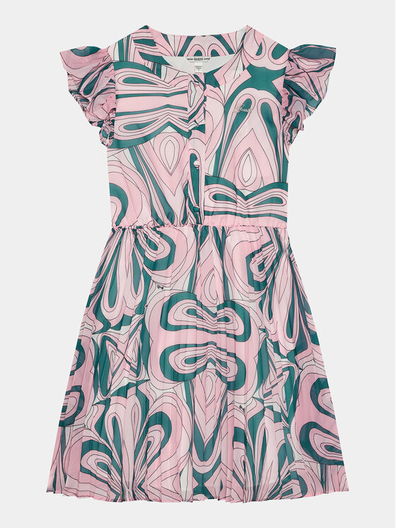 Guess Sukienka codzienna J4RK19 WA2T0 Różowy Regular Fit