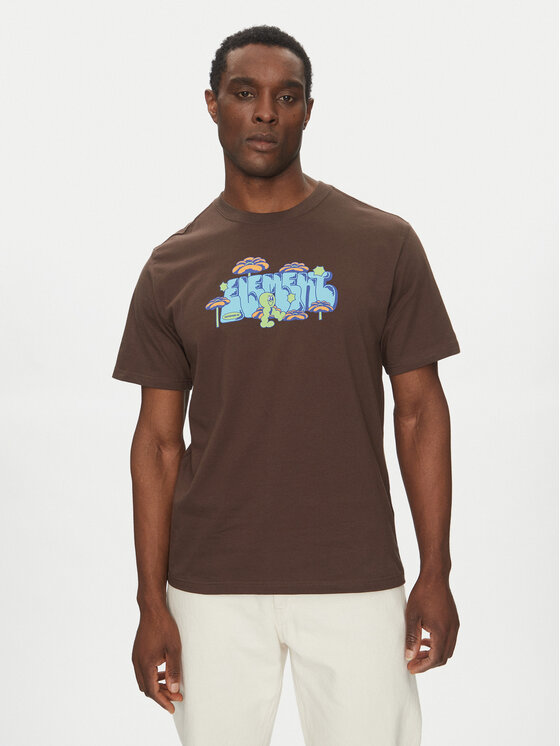 Element T-Shirt ELYZT00512 Brązowy Relaxed Fit