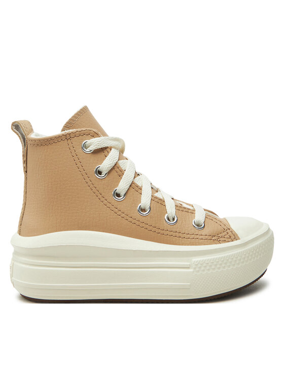 Converse Trampki Chuck Taylor All Star Move Platform Leather A09262C Beżowy