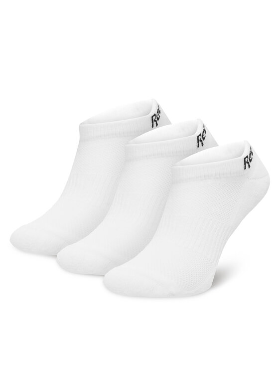 Reebok Zestaw 3 par niskich skarpet unisex R0356-SS24 (3-pack) Biały