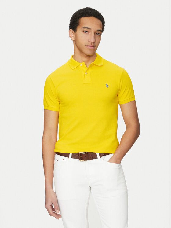 Polo Ralph Lauren Polo 710536856446 Żółty Slim Fit