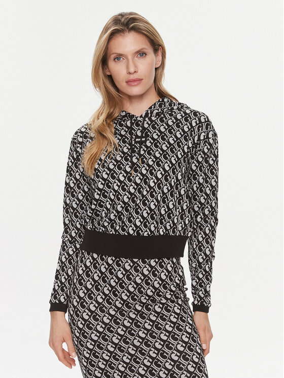 Guess Bluza Gl Logo V4RQ13 KC2X2 Czarny Regular Fit