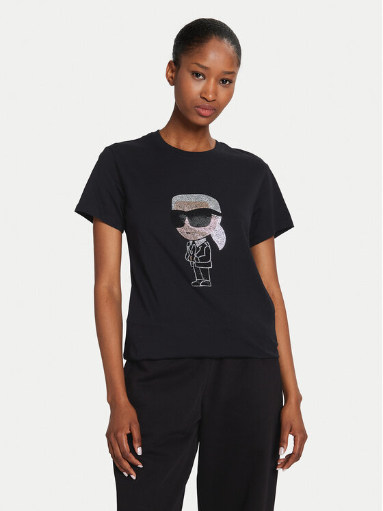 KARL LAGERFELD T-Shirt Ikonik 2.0 230W1770 Czarny Regular Fit