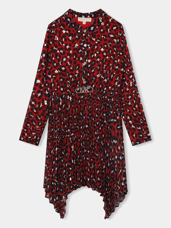 MICHAEL KORS KIDS Sukienka koszulowa R12175 Czerwony Regular Fit