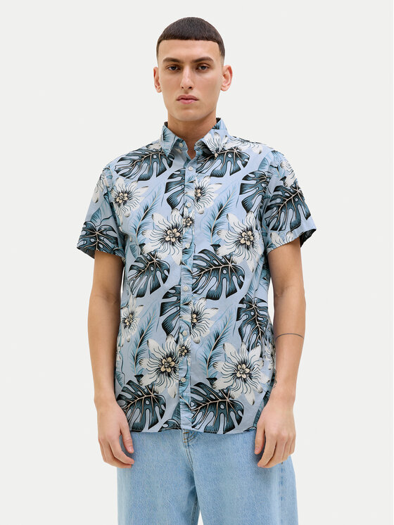 Jack&Jones Koszula Hawaii 12269137 Błękitny Comfort Fit
