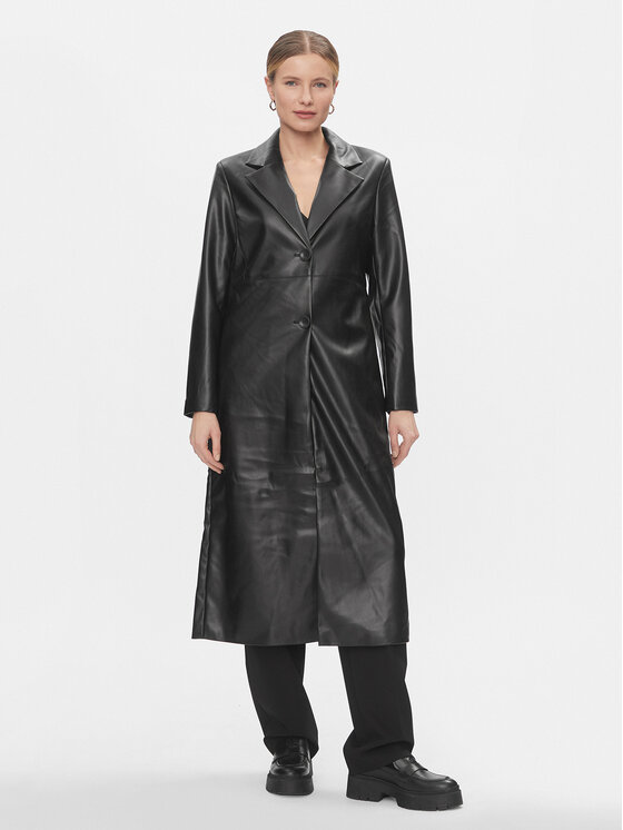 ONLY Płaszcz przejściowy Saramy 15285300 Czarny Regular Fit
