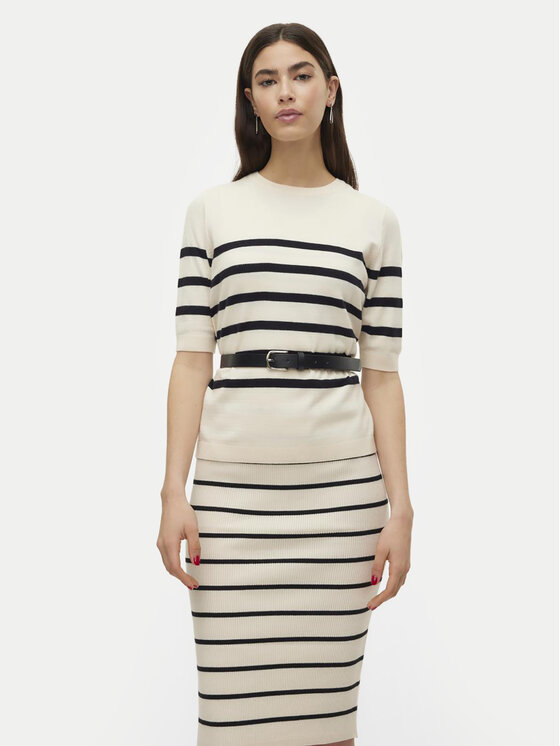 Vero Moda Sweter Saba 10306829 Beżowy Regular Fit