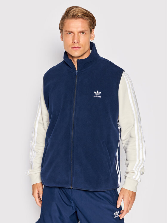 adidas Kamizelka adicolor 3-Stripes HK7391 Granatowy Relaxed Fit
