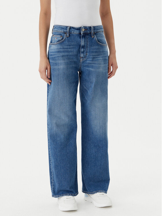 Tommy Jeans Jeansy Mia DW0DW20062 Granatowy Relaxed Fit