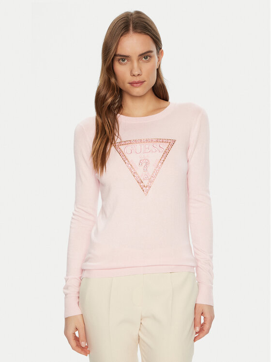 Guess Bluzka W5RR39 Z2NQ2 Różowy Regular Fit