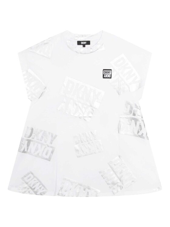 DKNY Sukienka codzienna D32884 D Biały Regular Fit