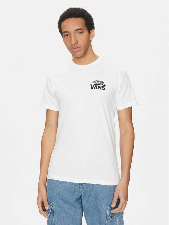Vans T-Shirt Sneaky VN000M3Y Biały Regular Fit