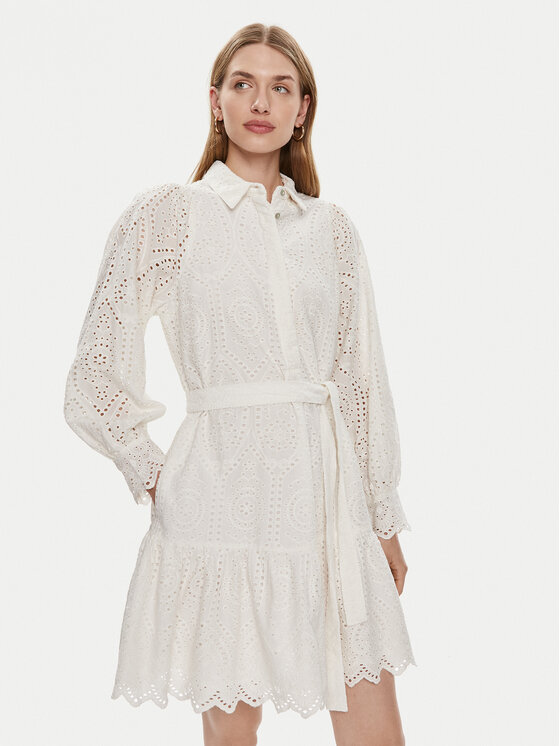 YAS Sukienka letnia Holi 26030709 Biały Loose Fit