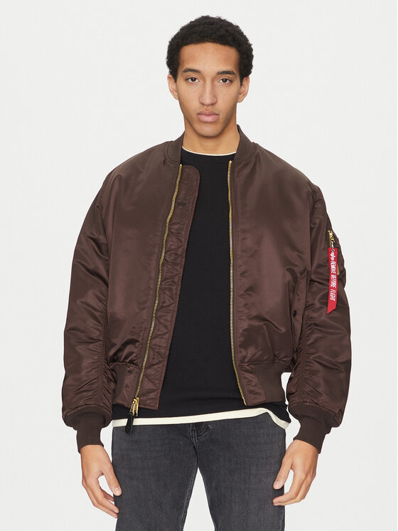 Alpha Industries Kurtka bomber Ma-1 100101 Brązowy Regular Fit