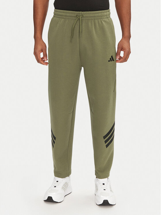 adidas Spodnie dresowe Future Icons 3-Stripes JD4891 Zielony Loose Fit