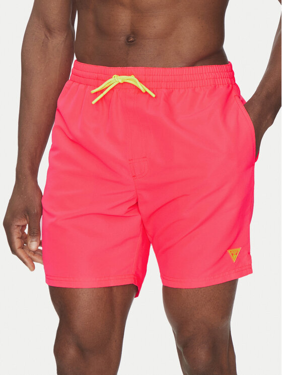 Guess Szorty kąpielowe F4GT03 WG282 Różowy Regular Fit