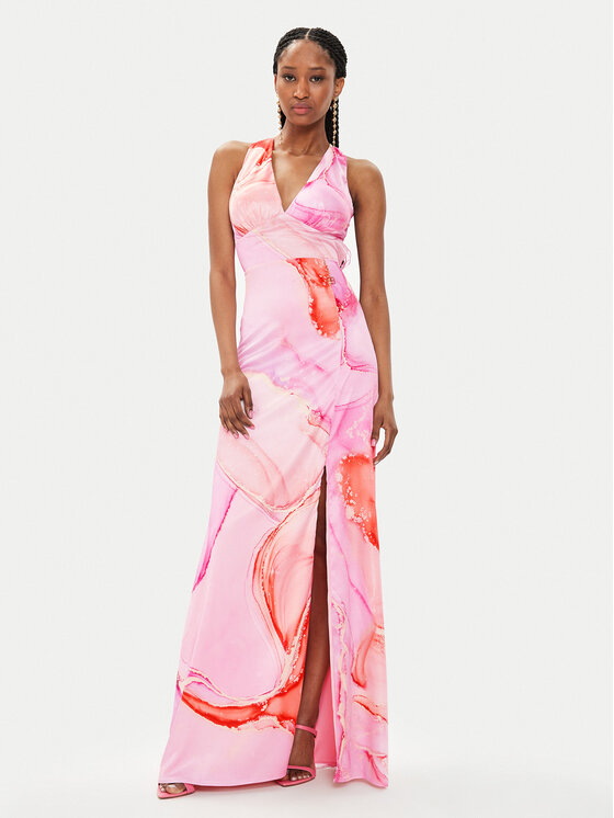 Fracomina Sukienka letnia FQ24SD3013W470N4 Różowy Slim Fit