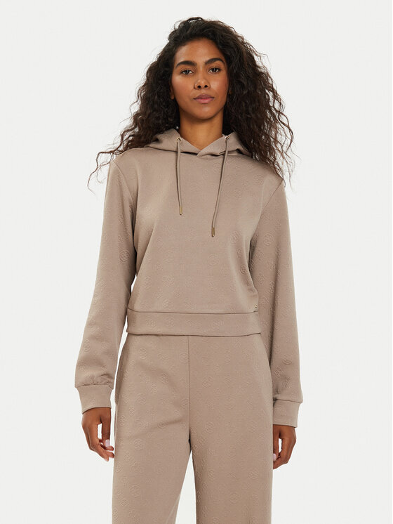 Guess Bluza V4BQ02 KCHR2 Beżowy Regular Fit