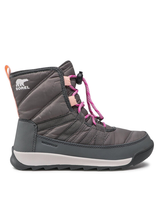 Sorel Śniegowce Youth Whitney II Short Lace WP NY3903 Szary