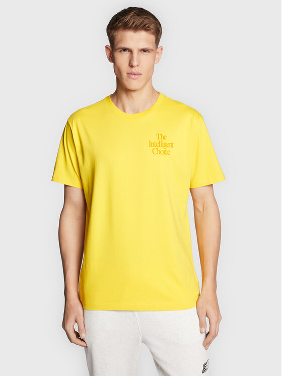 New Balance T-Shirt MT23502 Żółty Relaxed Fit