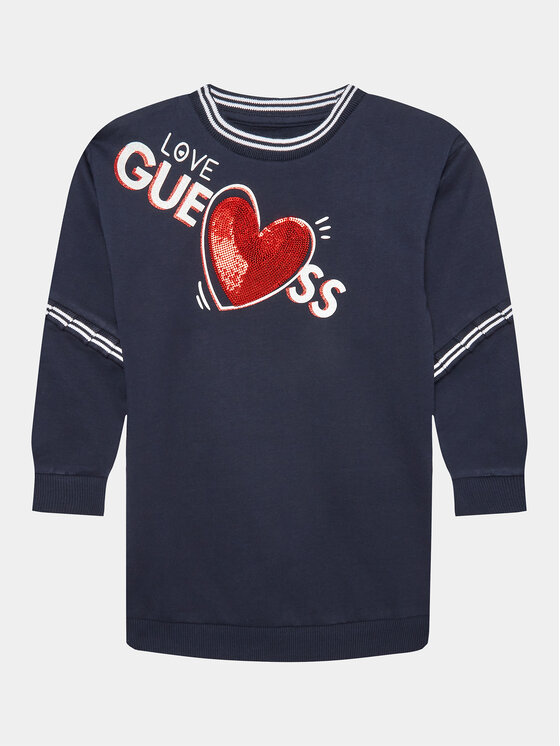 Guess Sukienka codzienna K3YK21 KA6R0 Granatowy Regular Fit