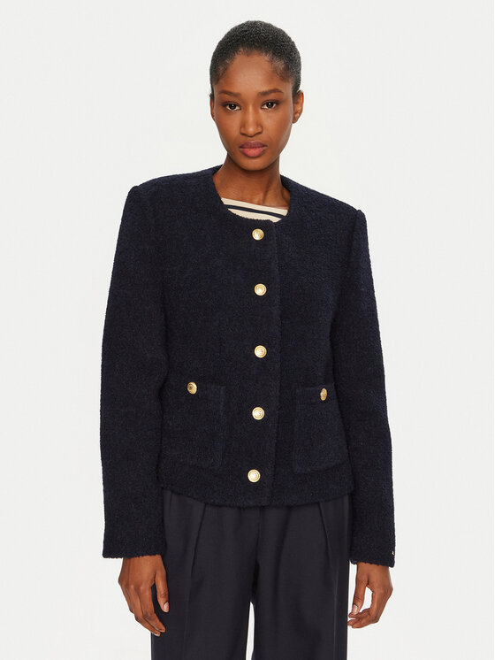 Tommy Hilfiger Kurtka przejściowa WW0WW44340 Granatowy Regular Fit