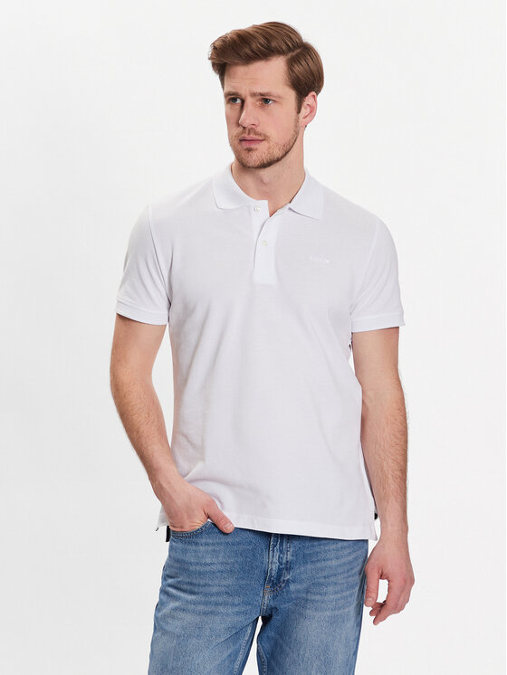 Geox Polo Piquet M3510B-T2649 F1492 Biały Regular Fit